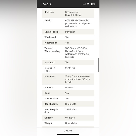 SOLD 
Obermeyer Tuscany ii Insulated Jacket - Picture 5 of 6